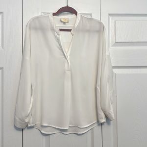 Collective Concepts sheer off white dress shirt size medium